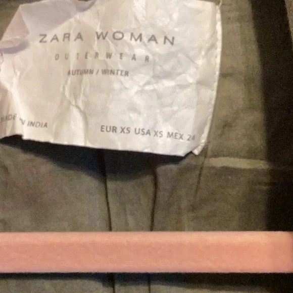 XS ZARA WOMEN ARMY GREEN GORGEOUS JACKET ARMY GREEN/COLORS - Picture 4 of 9